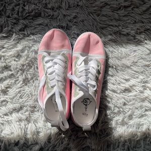 pink and grey shoes